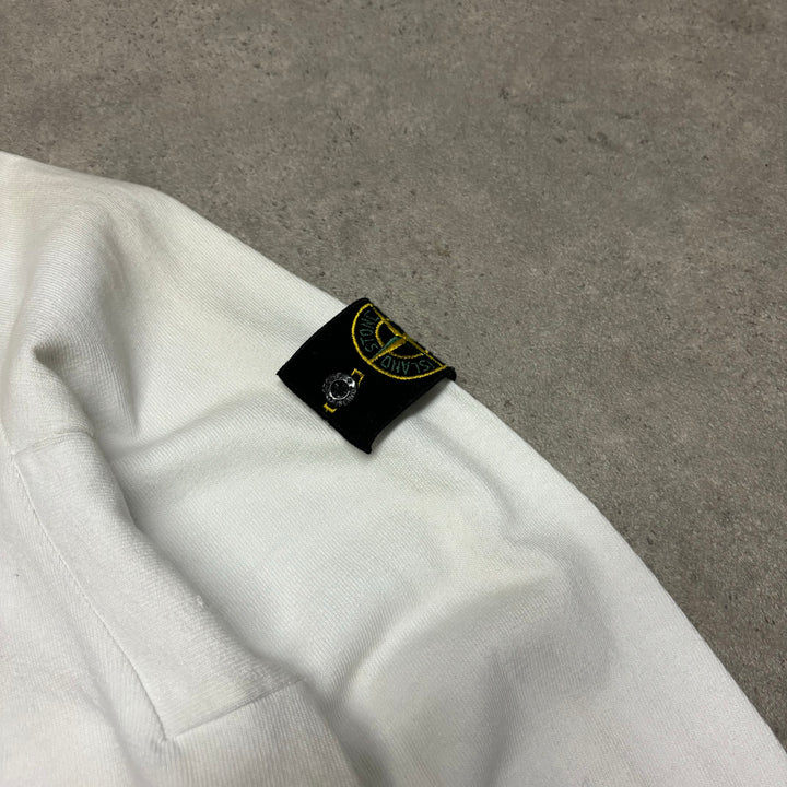 Vintage Stone Island White Crewneck Sweatshirt (XXL)