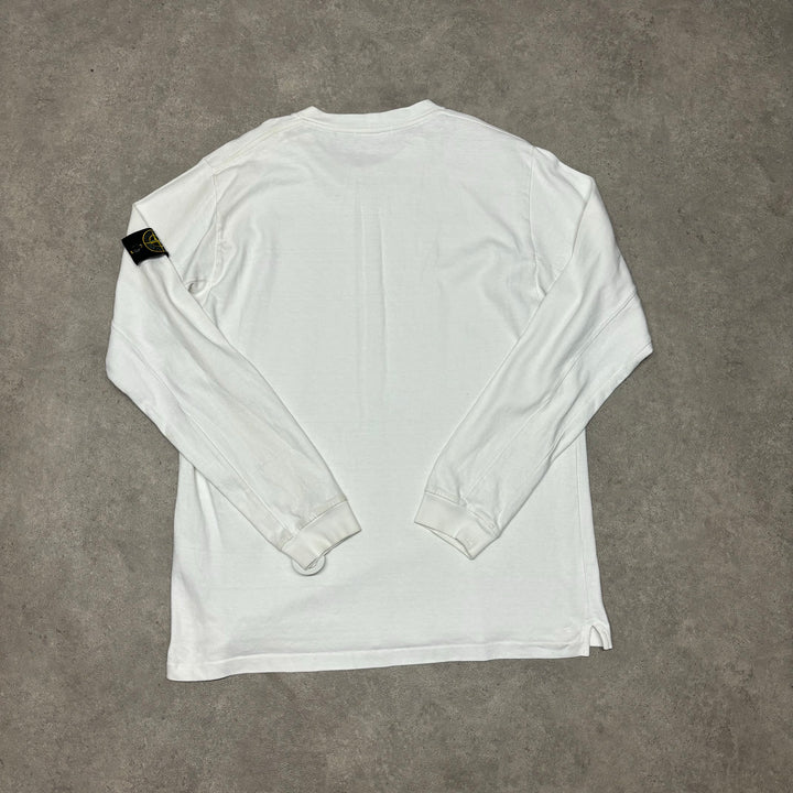 Vintage Stone Island White Crewneck Sweatshirt (XXL)
