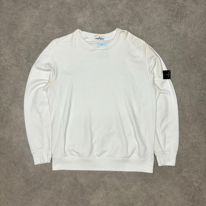Vintage Stone Island White Crewneck Sweatshirt (3XL)