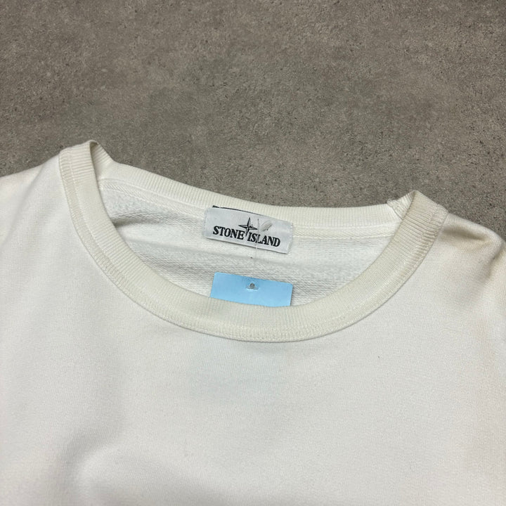 Vintage Stone Island White Crewneck Sweatshirt (3XL)