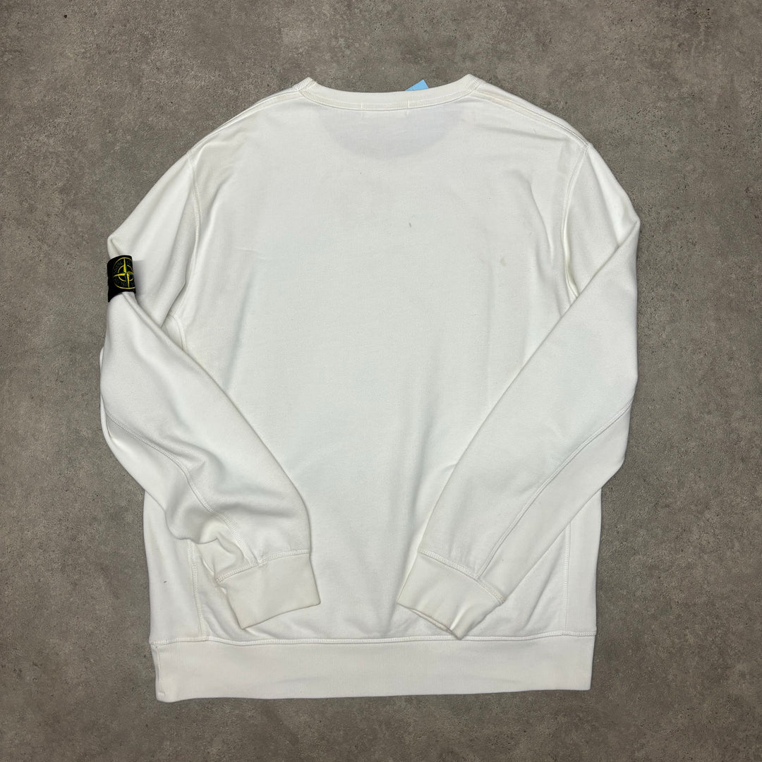 Vintage Stone Island White Crewneck Sweatshirt (3XL)