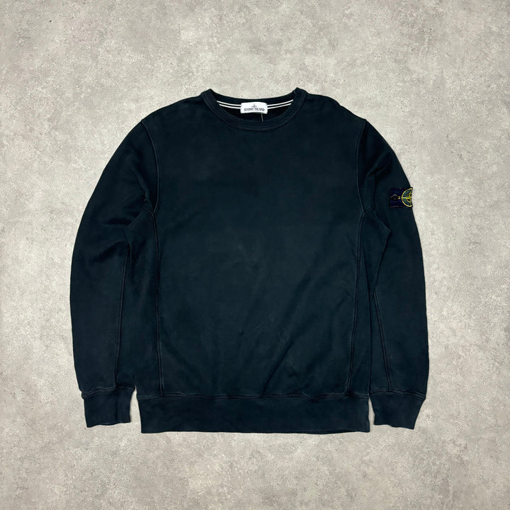Vintage Stone Island Black Crewneck Sweatshirt (XXL)