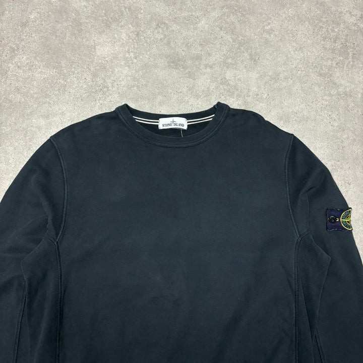 Vintage Stone Island Black Crewneck Sweatshirt (XXL)