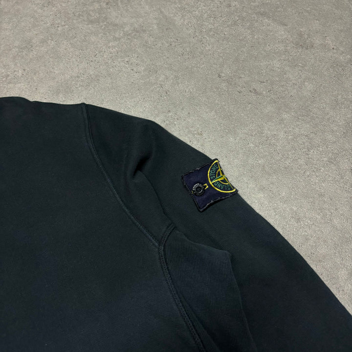 Vintage Stone Island Black Crewneck Sweatshirt (XXL)