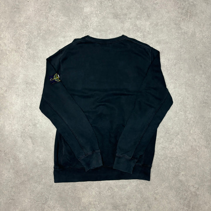 Vintage Stone Island Black Crewneck Sweatshirt (XXL)