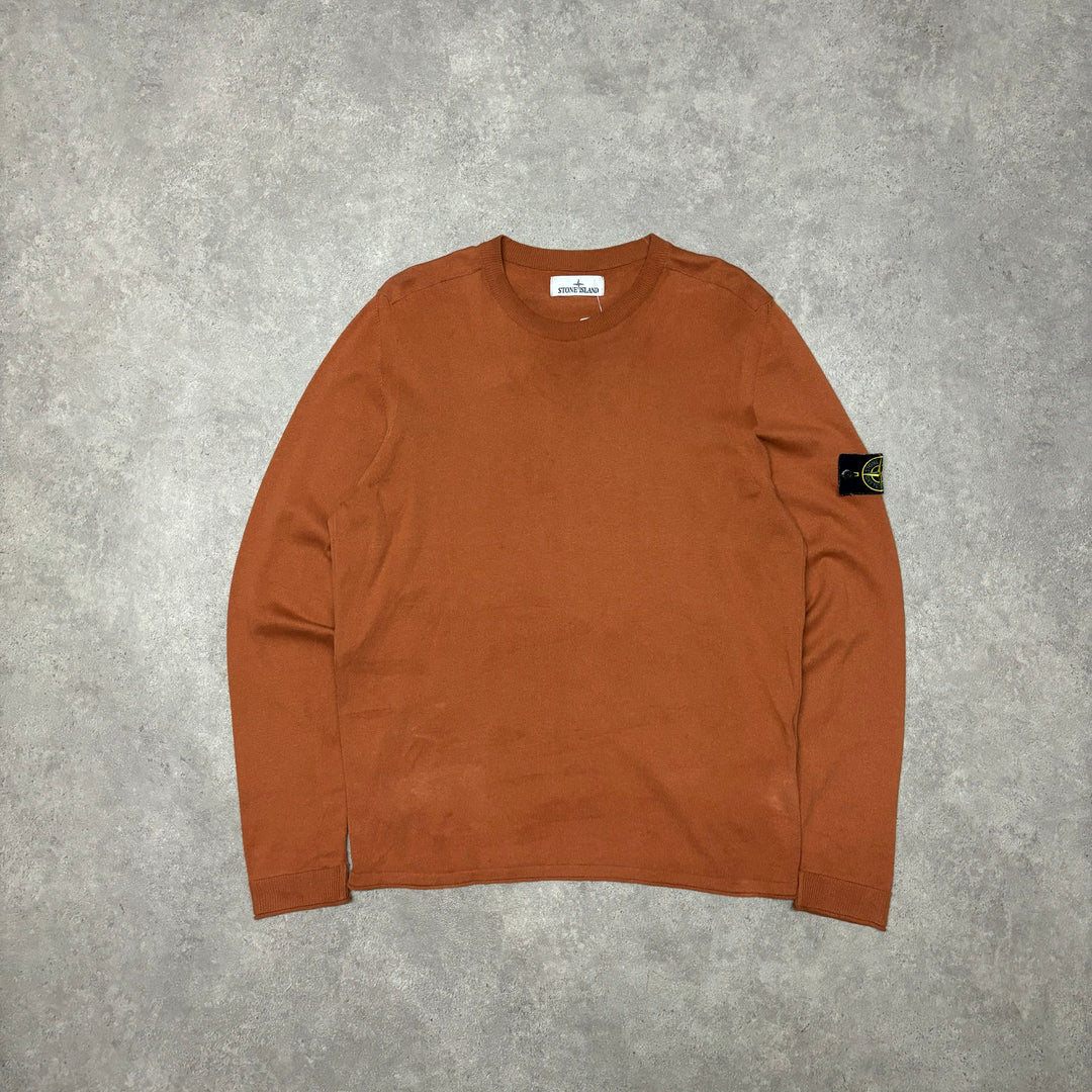 Vintage Stone Island Orange Crewneck Sweatshirt (L)
