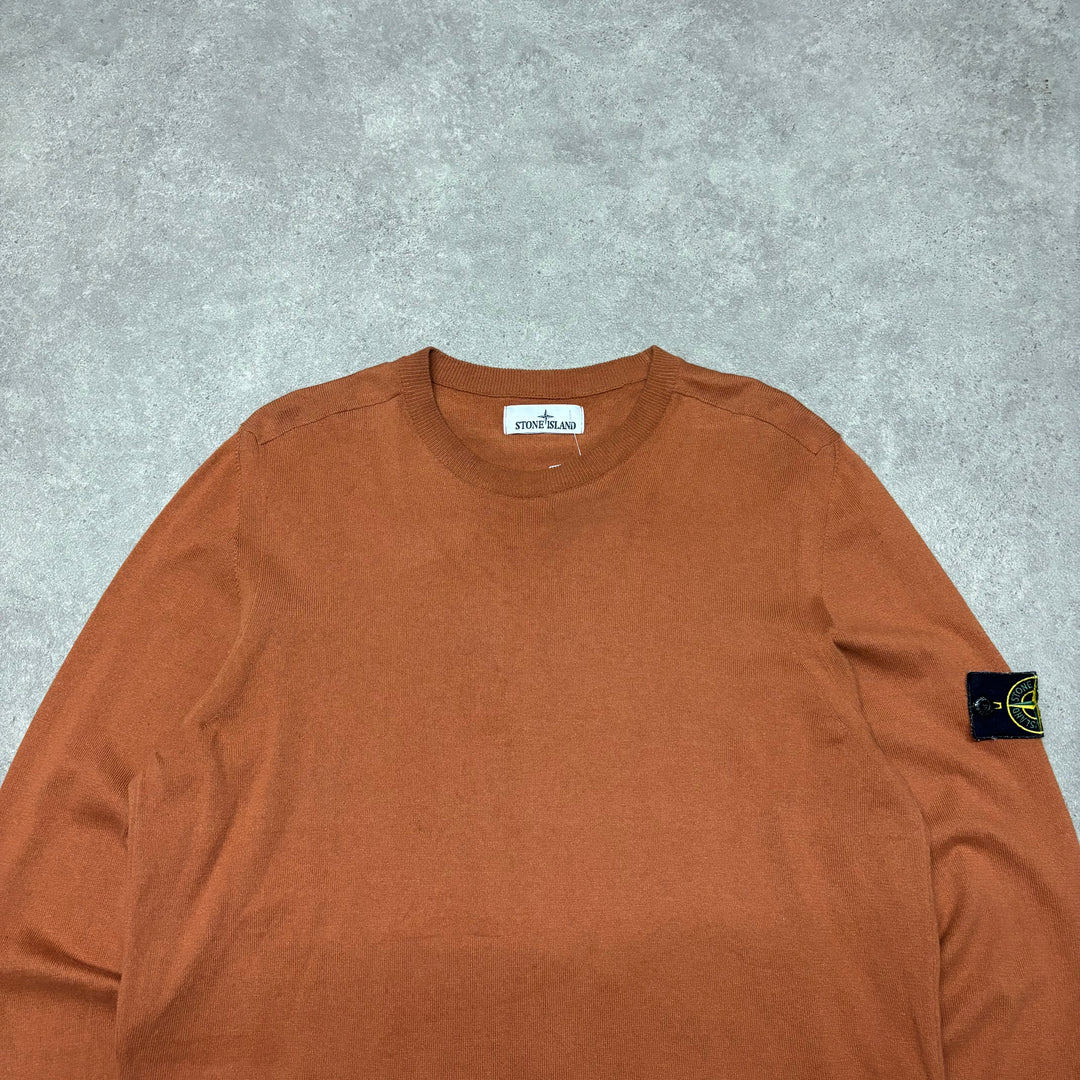 Vintage Stone Island Orange Crewneck Sweatshirt (L)