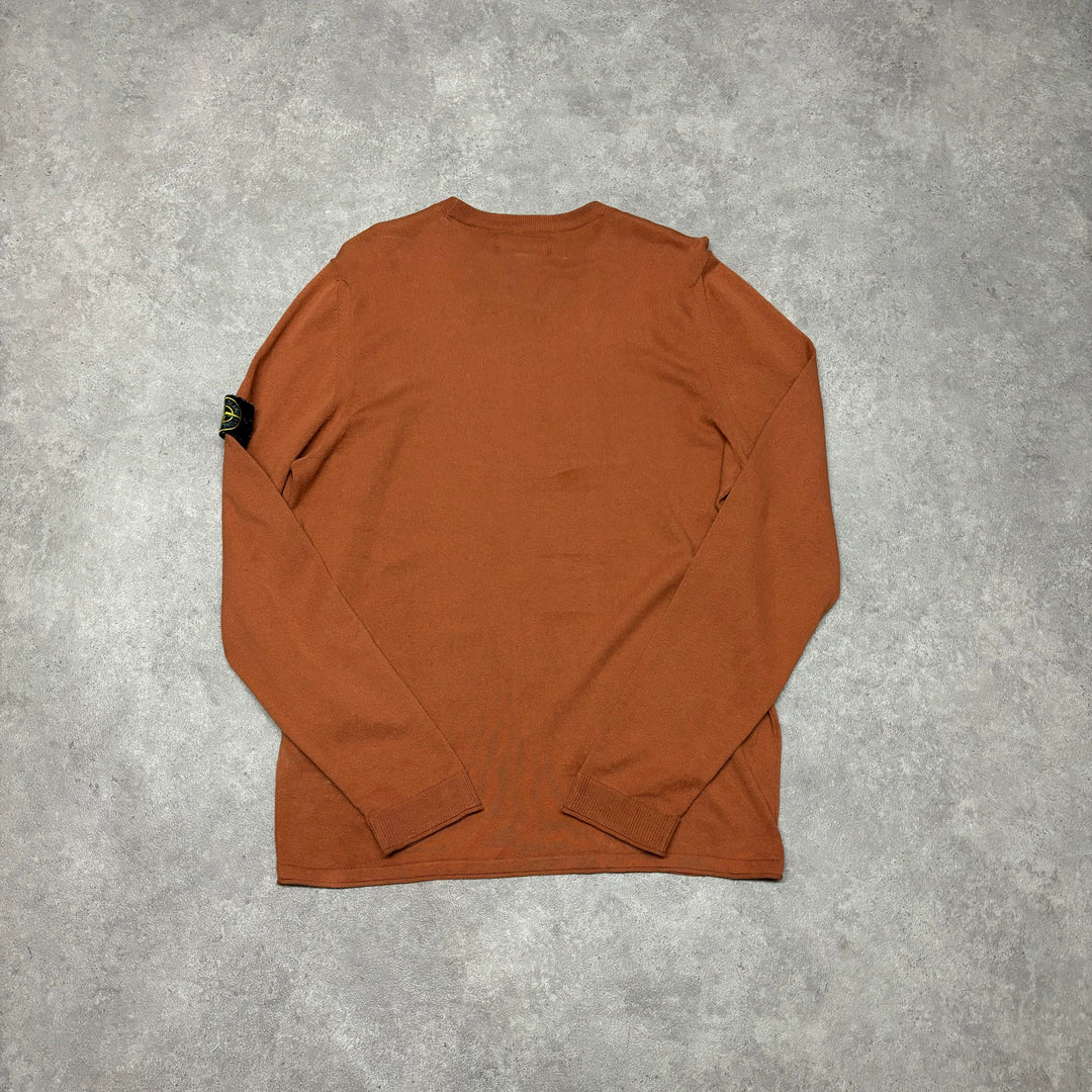 Vintage Stone Island Orange Crewneck Sweatshirt (L)