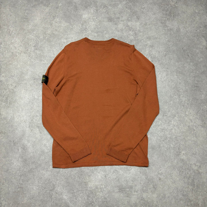 Vintage Stone Island Orange Crewneck Sweatshirt (L)