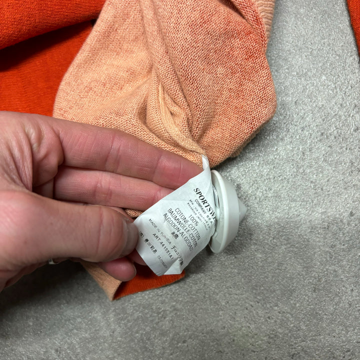 Vintage Stone Island V-Neck Orange Knitted Sweater (M)