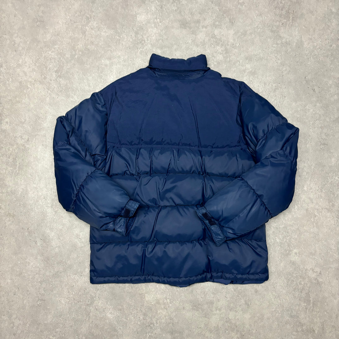 00's Vintage Nike Navy Down Puffer Jacket (M)