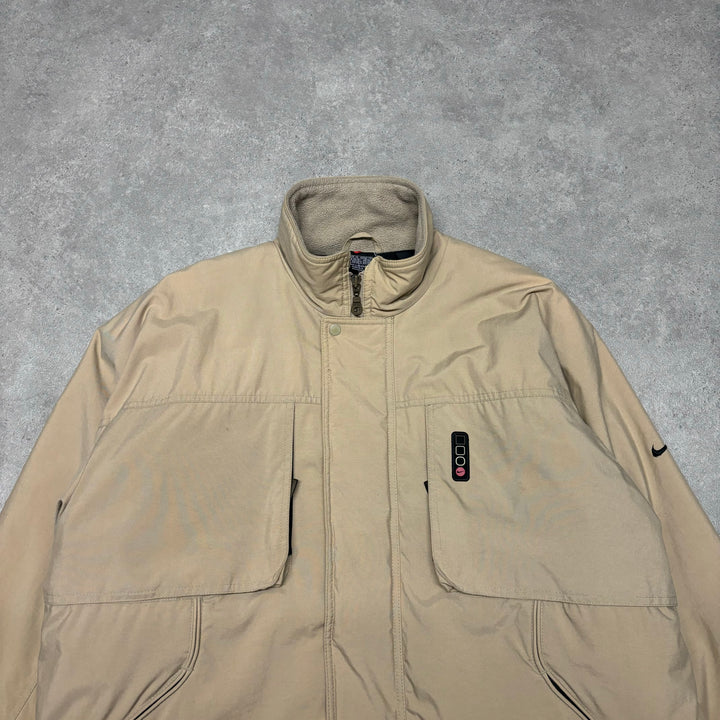 Vintage Nike Beige Full Zip Padded Jacket (L)