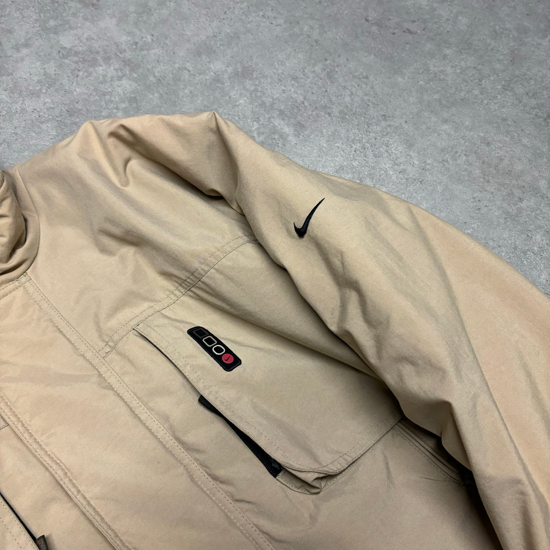 Vintage Nike Beige Full Zip Padded Jacket (L)