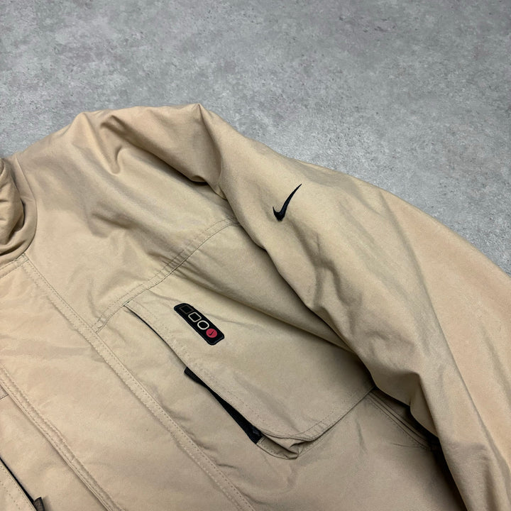 Vintage Nike Beige Full Zip Padded Jacket (L)