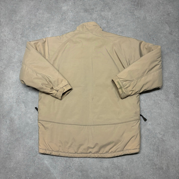 Vintage Nike Beige Full Zip Padded Jacket (L)