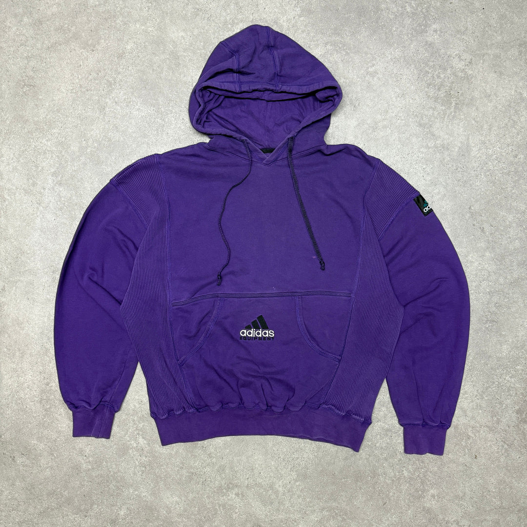 Vintage Adidas Equipment Hooded Sweatshirts Size L Purple