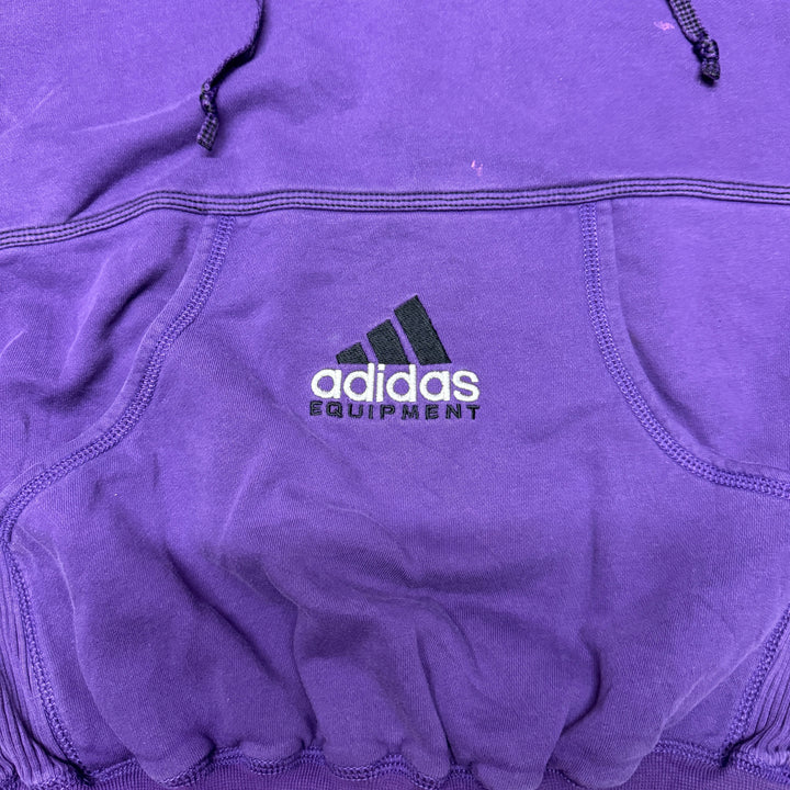 Vintage Adidas Equipment Hooded Sweatshirts Size L Purple