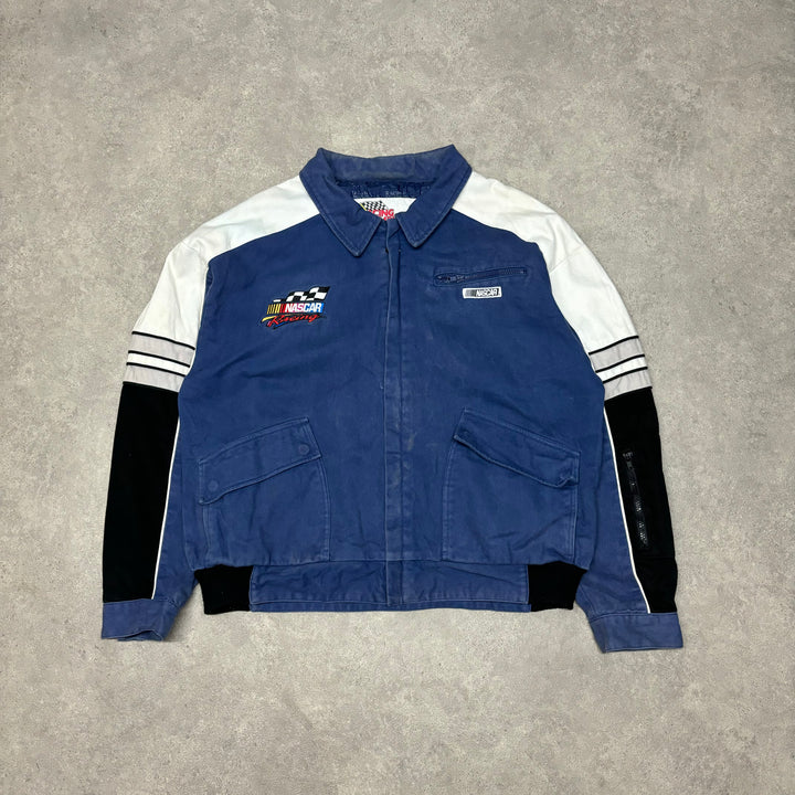 Vintage Nascar Blue Racing Jacket (XL)