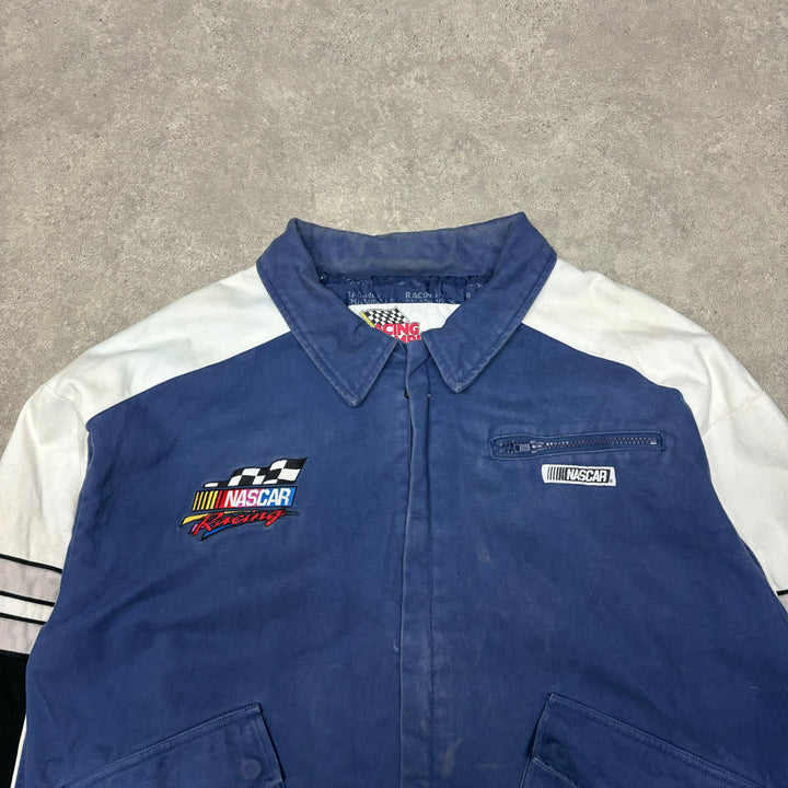 Vintage Nascar Blue Racing Jacket (XL)