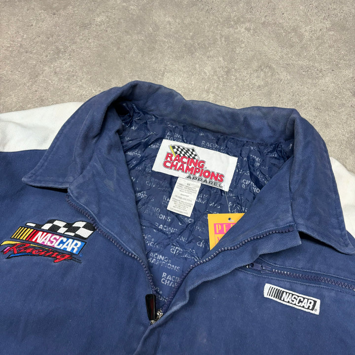 Vintage Nascar Blue Racing Jacket (XL)