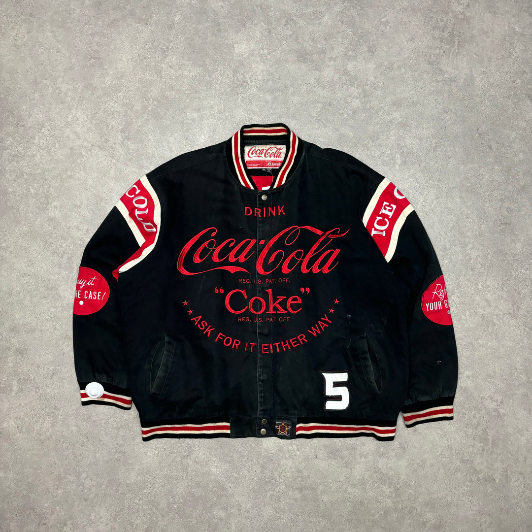 Vintage Nascar Coca-Cola Black Racing Jacket (3XL)