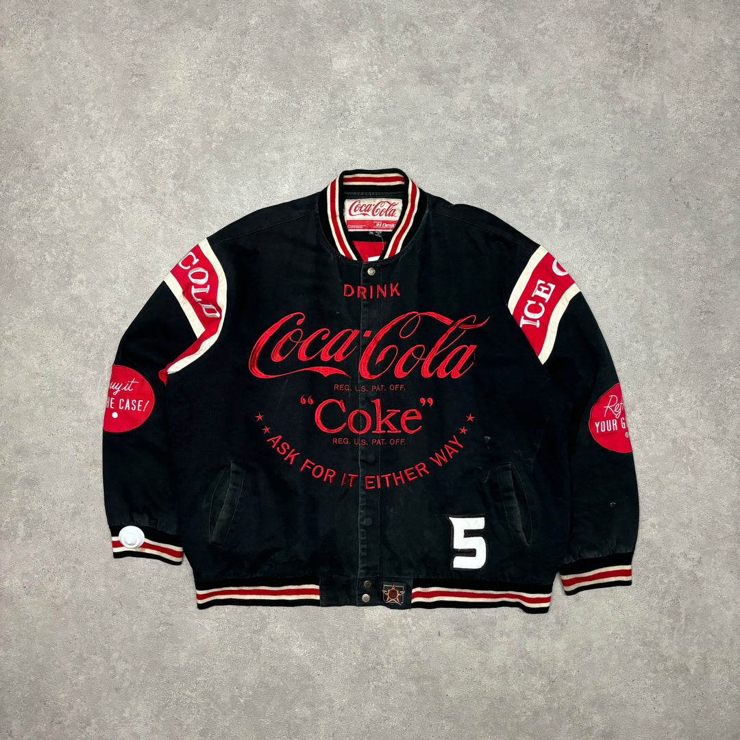 Vintage Nascar Coca-Cola Black Racing Jacket (3XL)