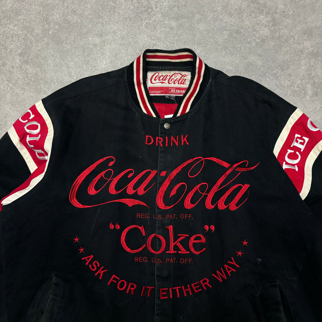 Vintage Nascar Coca-Cola Black Racing Jacket (3XL)