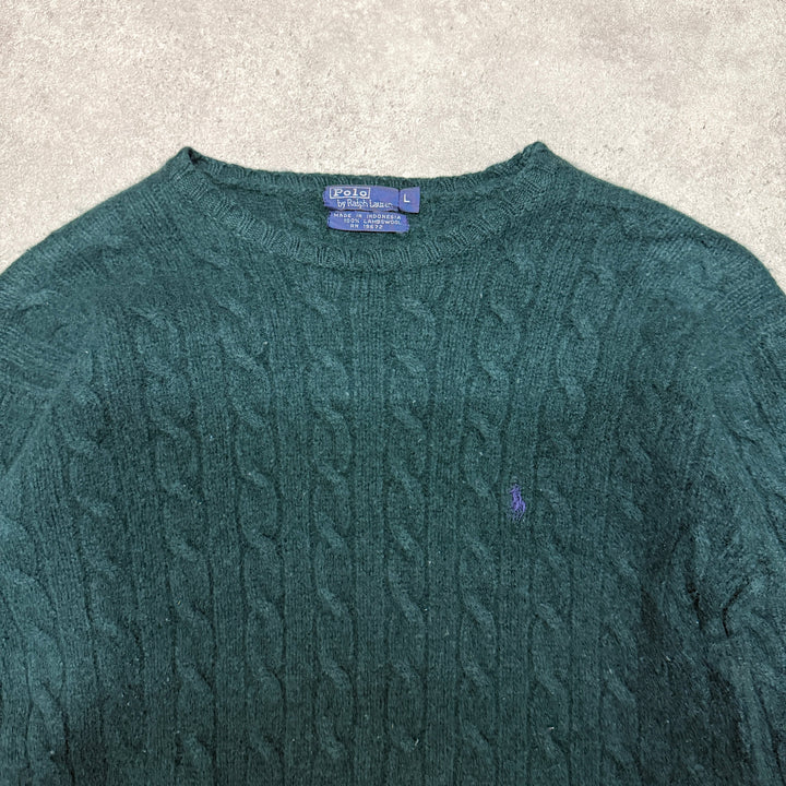 Polo Ralph Lauren  Wool Jumper Size L (Fit M ) Green