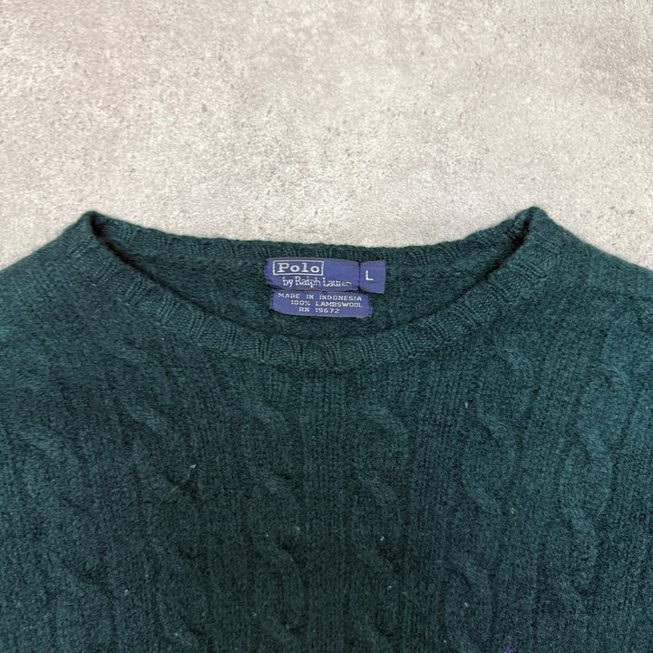 Polo Ralph Lauren  Wool Jumper Size L (Fit M ) Green