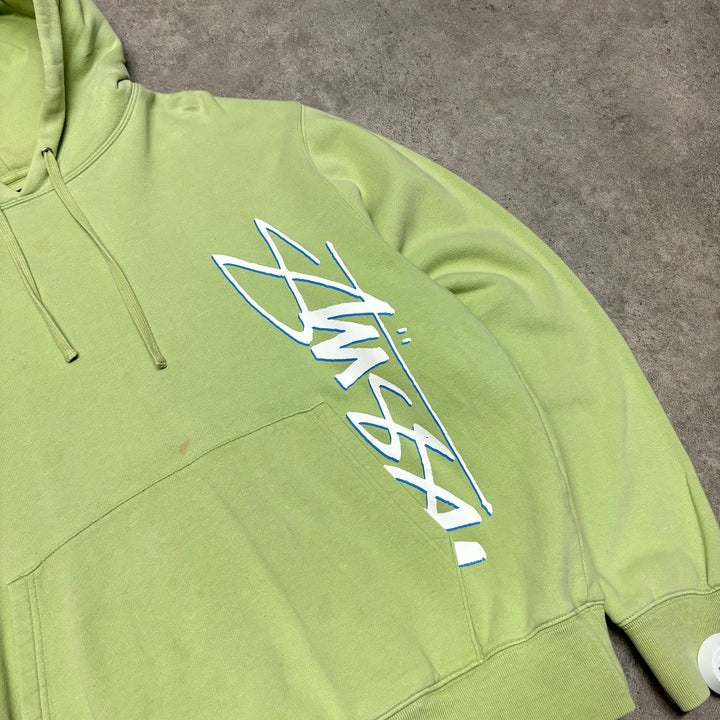 Vintage Stussy Green Hoodie & Tracksuit Bottom Set (L)