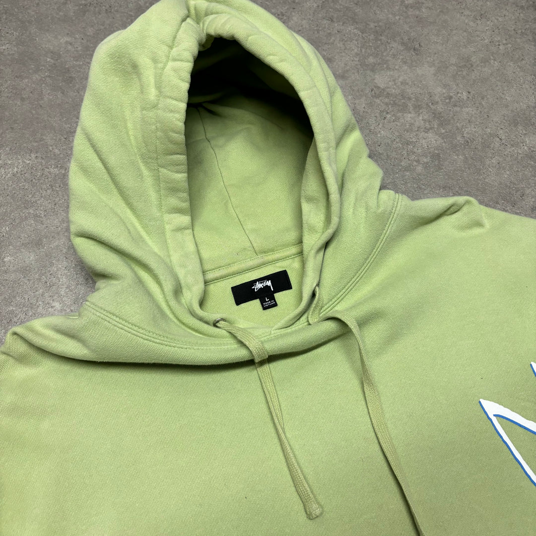 Vintage Stussy Green Hoodie & Tracksuit Bottom Set (L)