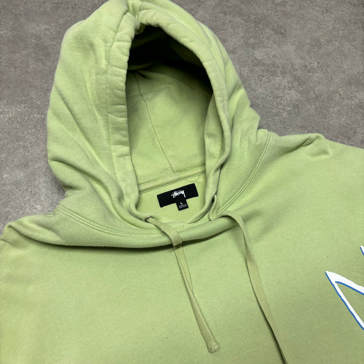 Vintage Stussy Green Hoodie & Tracksuit Bottom Set (L)