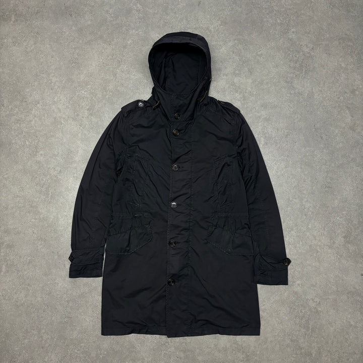 Vintage Moncler Hooded Navy Parka (S)