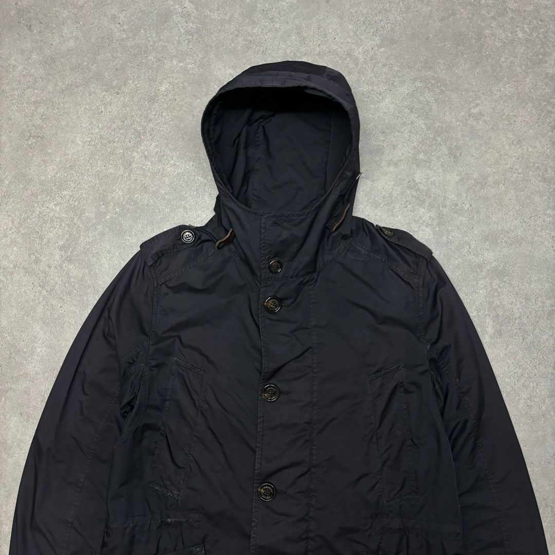 Vintage Moncler Hooded Navy Parka (S)