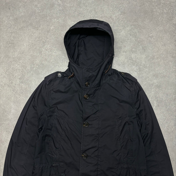 Vintage Moncler Hooded Navy Parka (S)