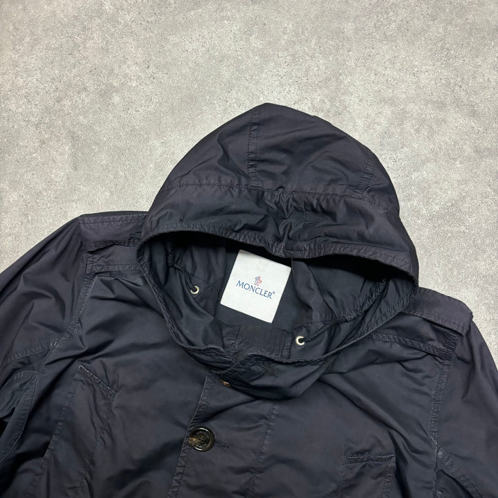 Vintage Moncler Hooded Navy Parka (S)