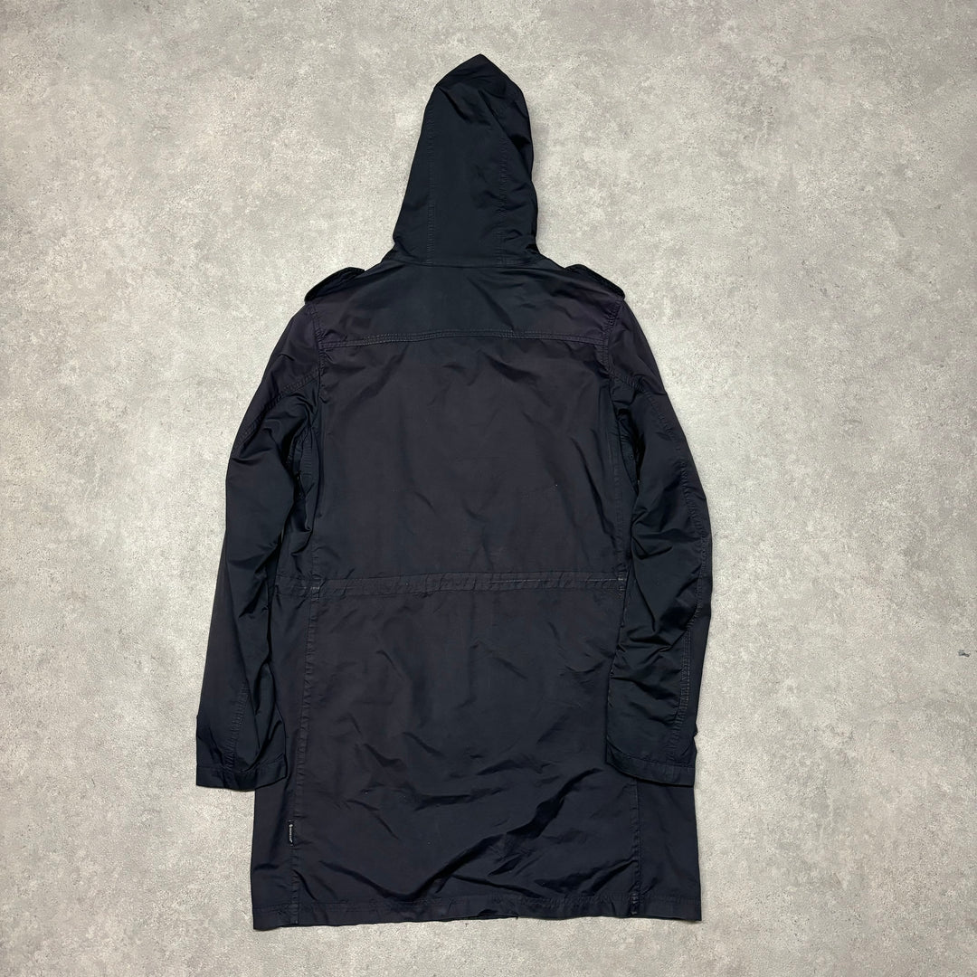 Vintage Moncler Hooded Navy Parka (S)