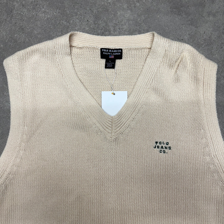 Polo Ralph Lauren Heavy Knit Vest Size L White