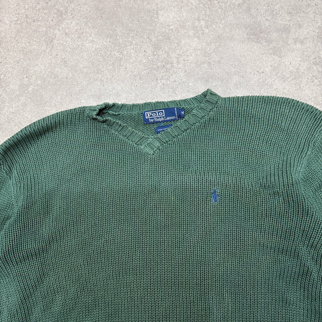 Polo Ralph Lauren Heavy Knit Jumper Size M Green