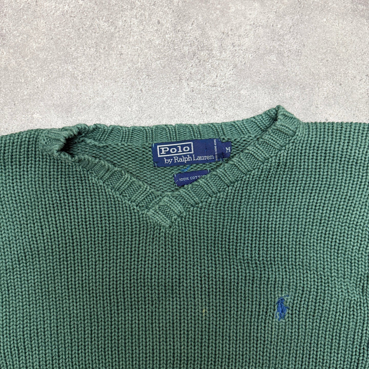 Polo Ralph Lauren Heavy Knit Jumper Size M Green