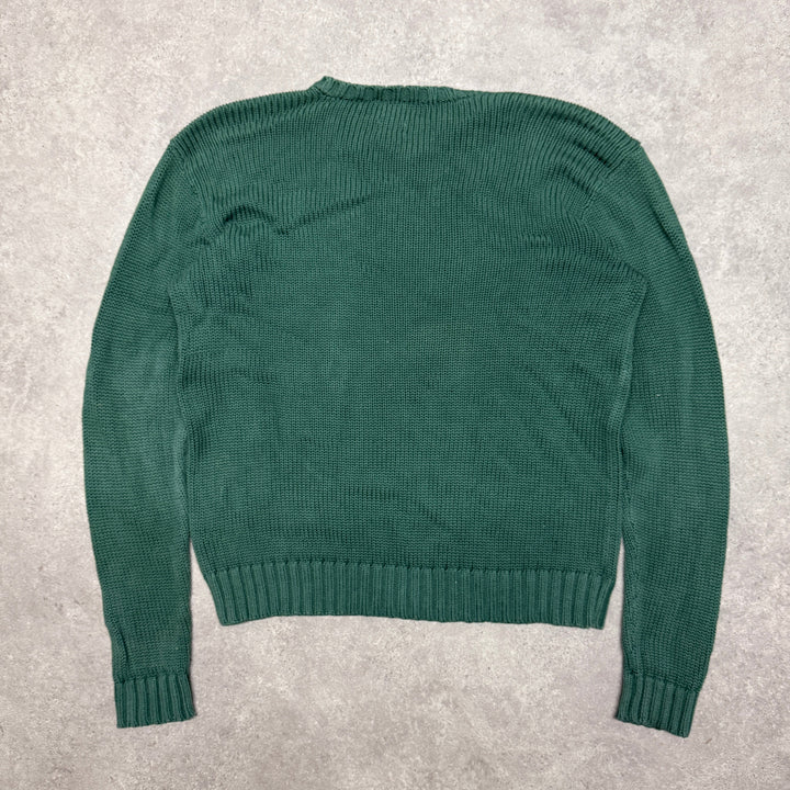 Polo Ralph Lauren Heavy Knit Jumper Size M Green