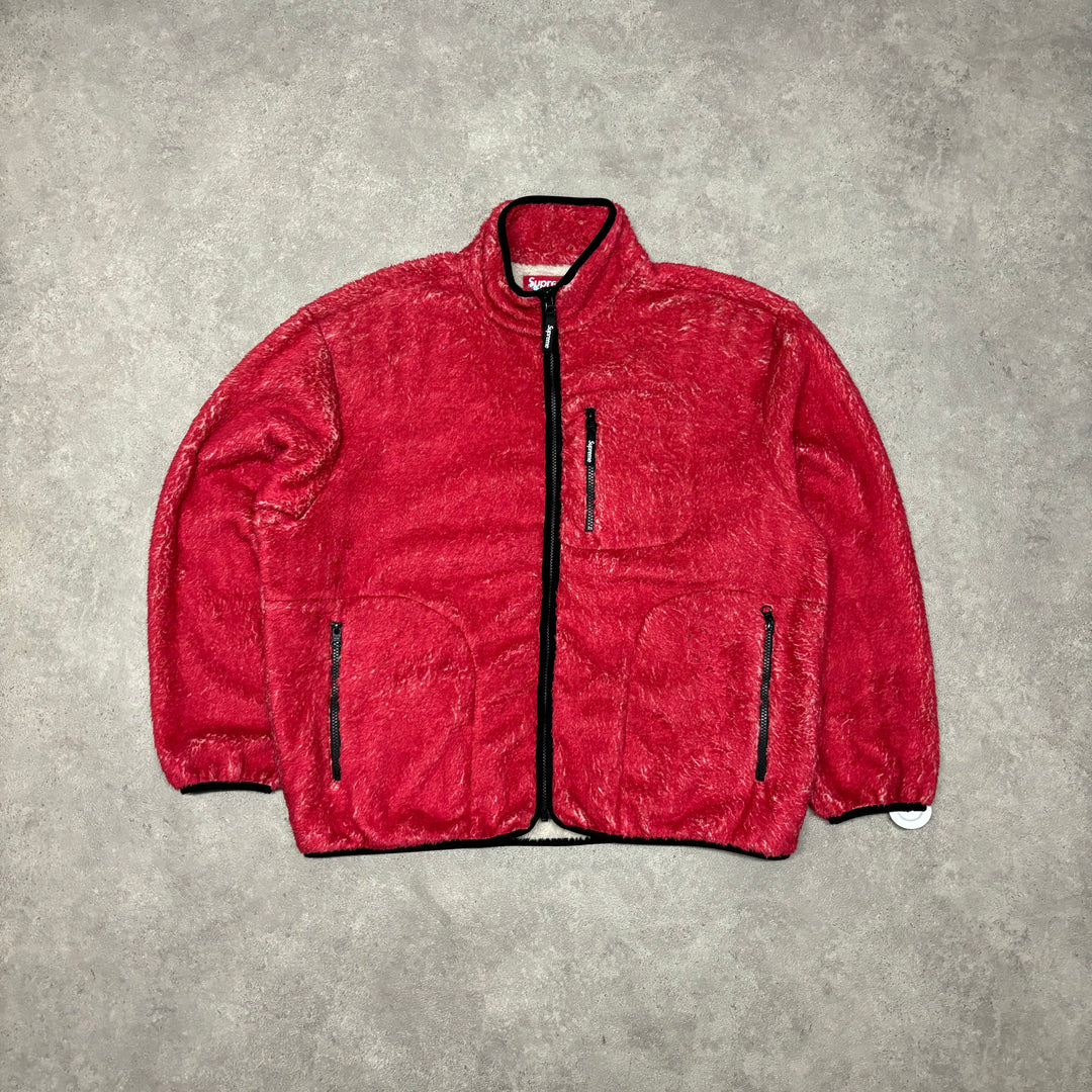 Supreme Kate Moss Print Red Fleece Jacket (L)