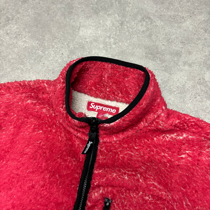 Supreme Kate Moss Print Red Fleece Jacket (L)