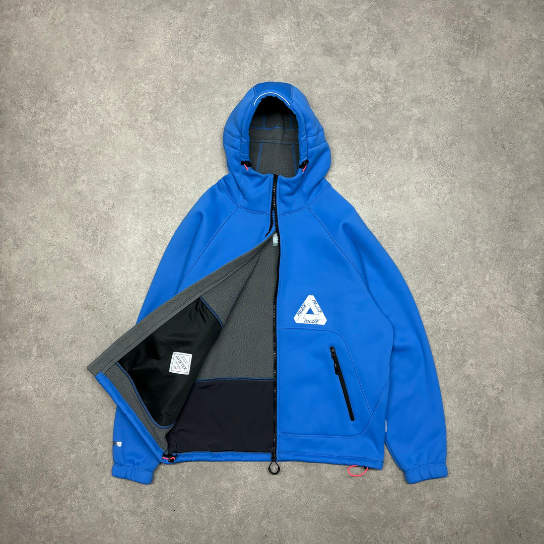 Palace Gore Tex Blue Neoprene Hoodie (L)