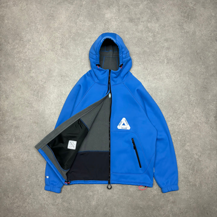 Palace Gore Tex Blue Neoprene Hoodie (L)