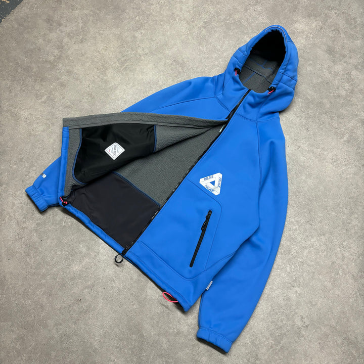 Palace Gore Tex Blue Neoprene Hoodie (L)