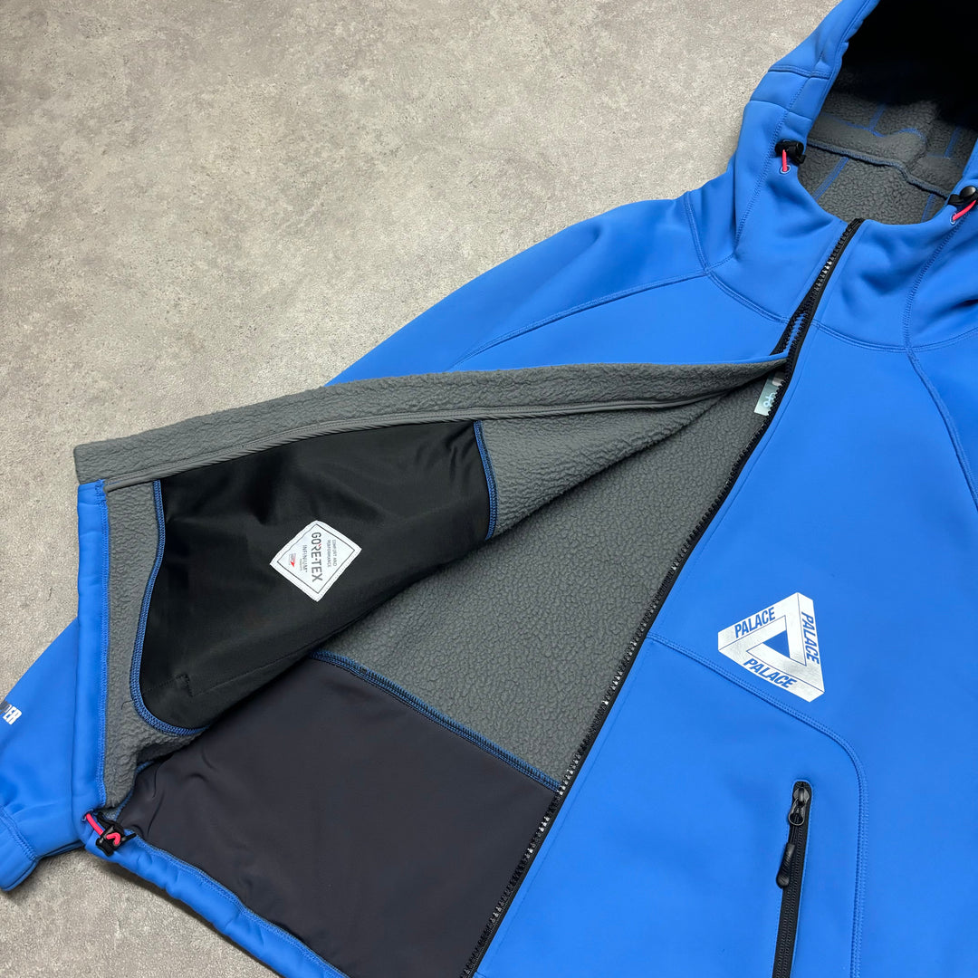 Palace Gore Tex Blue Neoprene Hoodie (L)