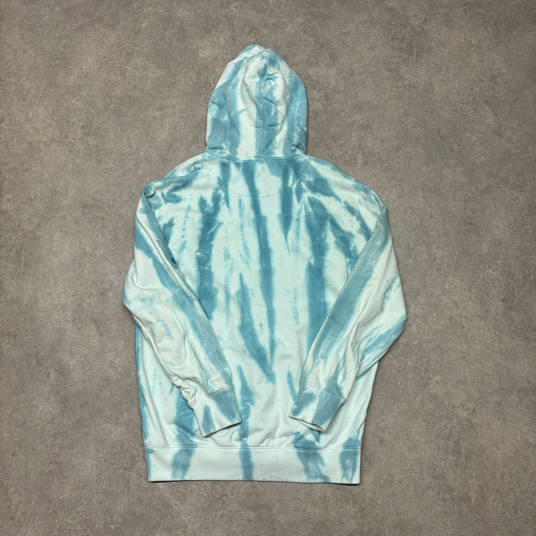 Palace Zebra Blue Tie Dye Pullover Hoodie (L)