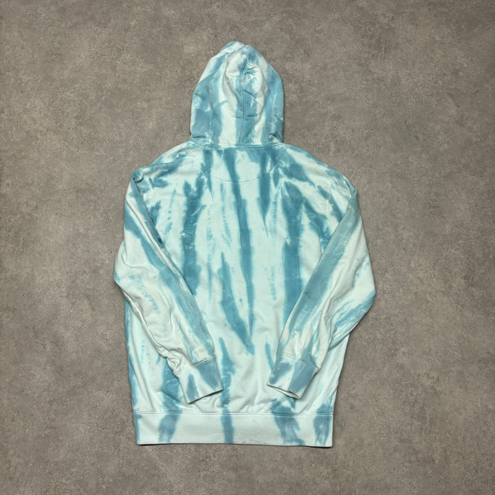 Palace Zebra Blue Tie Dye Pullover Hoodie (L)