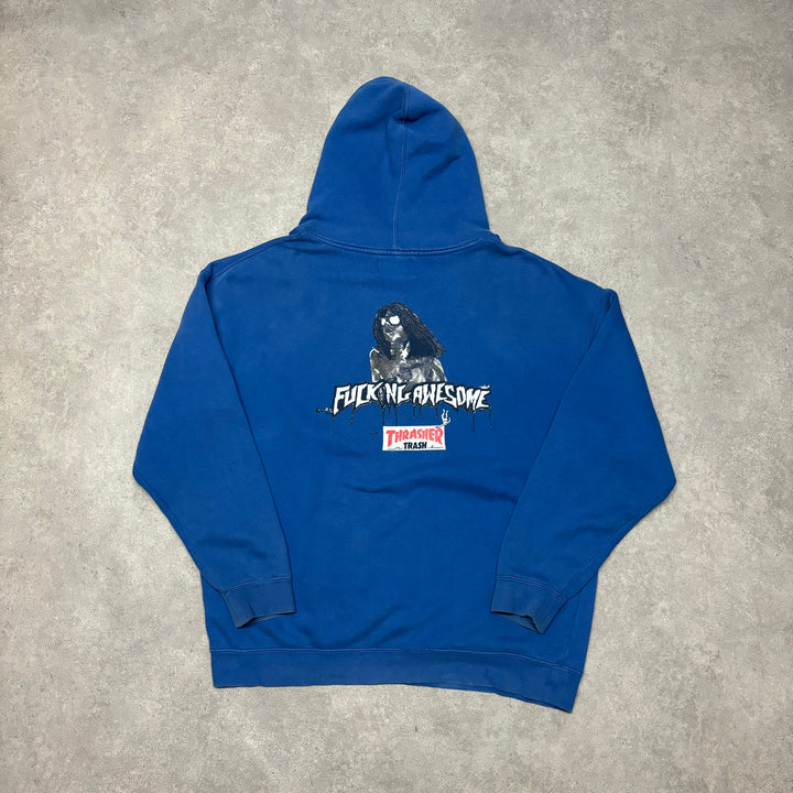 F***ing Awesome x Thrasher Blue pullover Hoodie (XL)